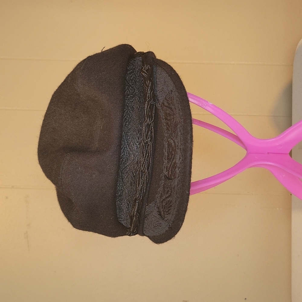 Aegean Vintage Greek Black Wool Fishing Hat